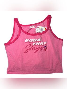 Poppi x Target Soda That Slays Pink Crop Tank Top XXL NWT Prebiotic Soda Merch